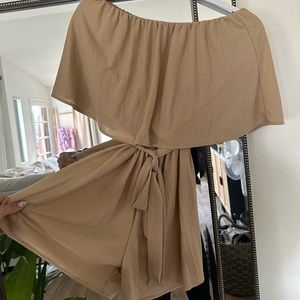 Bibi Off The Shoulder Romper with Belt